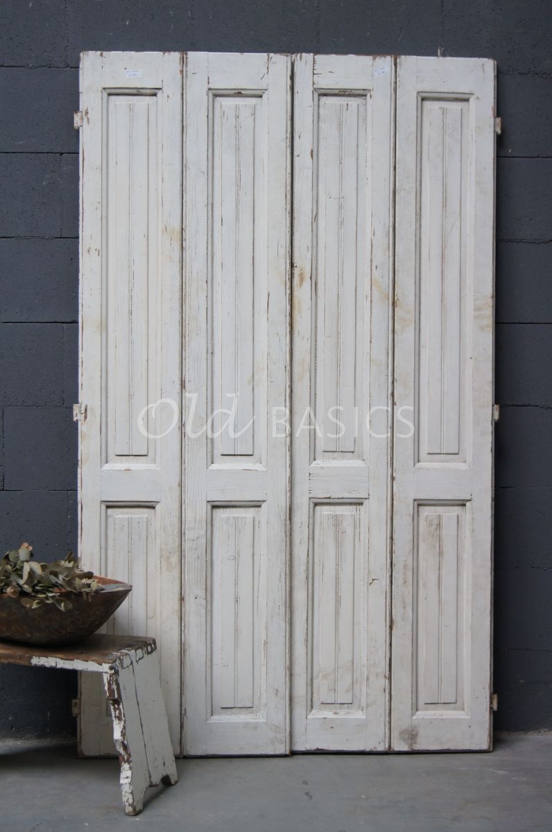 Set luiken, crème, wit, materiaal hout