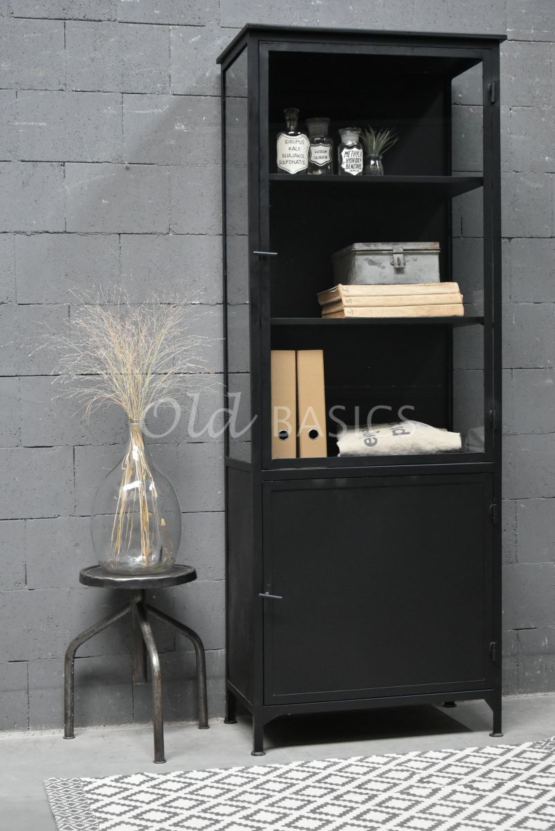 Apothekerskast Irvin Noir, zwart, materiaal staal