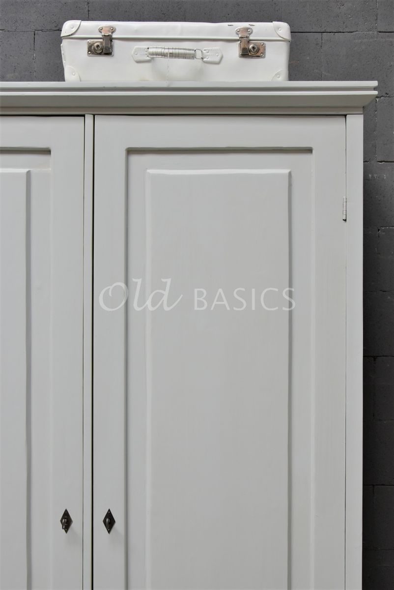 Detail van Linnenkast Paris, 2 deuren, RAL7035, grijs, materiaal hout