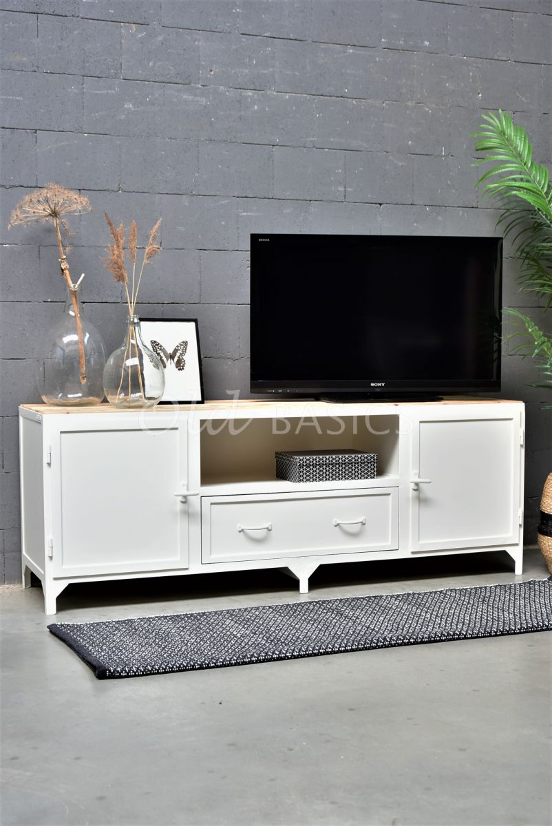 eeuwig Bedankt St Unieke industriele stalen tv meubel bij Old BASICS! | Old BASICS