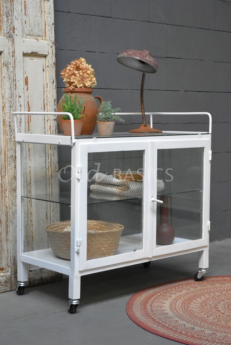 Trolley Roue Blanc, wit, materiaal staal