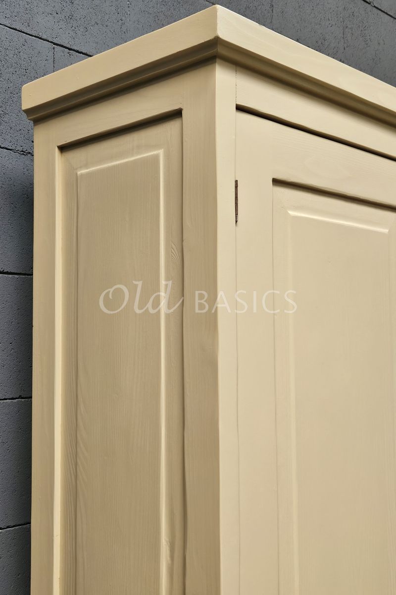 Detail van Kast vertou, 2 deuren, RAL1001, crème, geel, materiaal hout