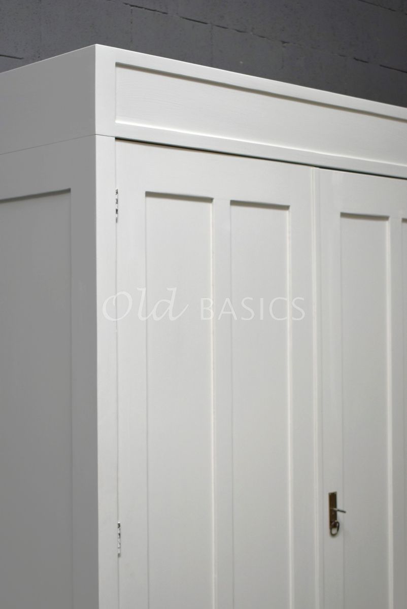 Detail van Linnenkast Plage, 2 deuren, RAL9010, wit, materiaal hout