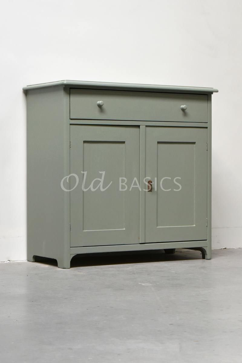 Onderkast, groen, grijs, materiaal hout
