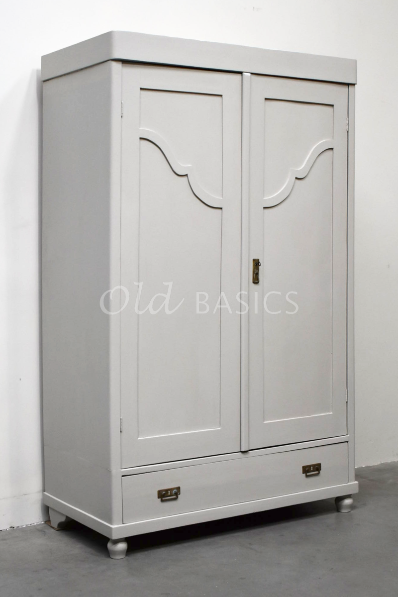 Kledingkast, grijs, materiaal hout