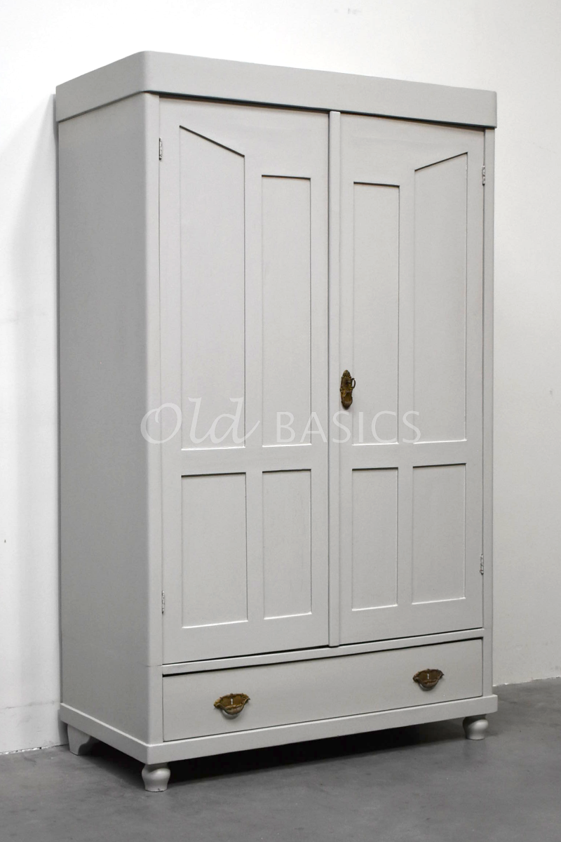 Kledingkast, grijs, materiaal hout