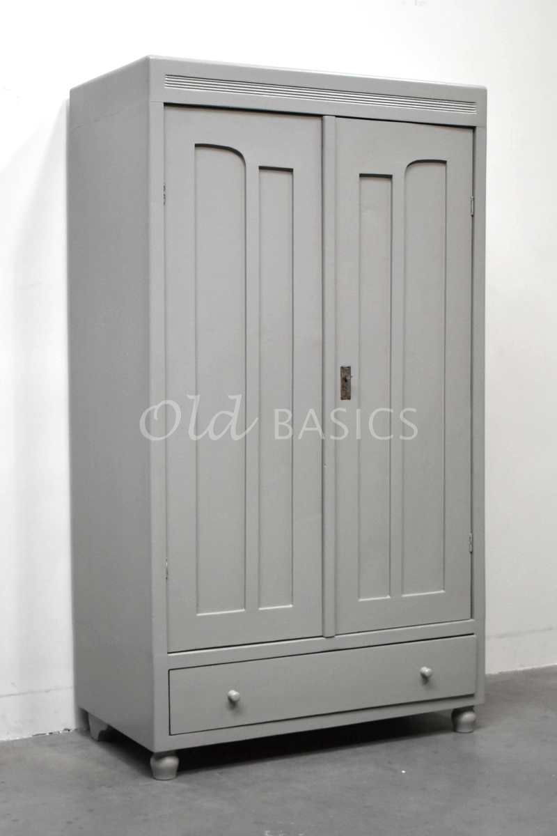 Kledingkast zonder ribbel, grijs, materiaal hout