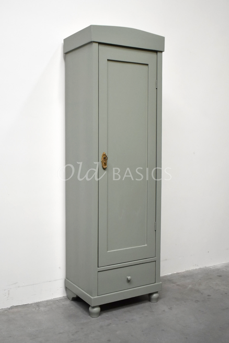 Smalle kast rechts, grijs, groen, materiaal hout