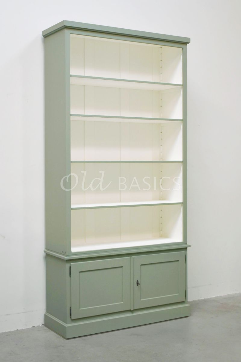 Boekenkast Monaco, RAL7033, groen, grijs, materiaal hout