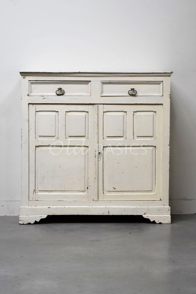 Detail van Opbergkast, wit, materiaal hout