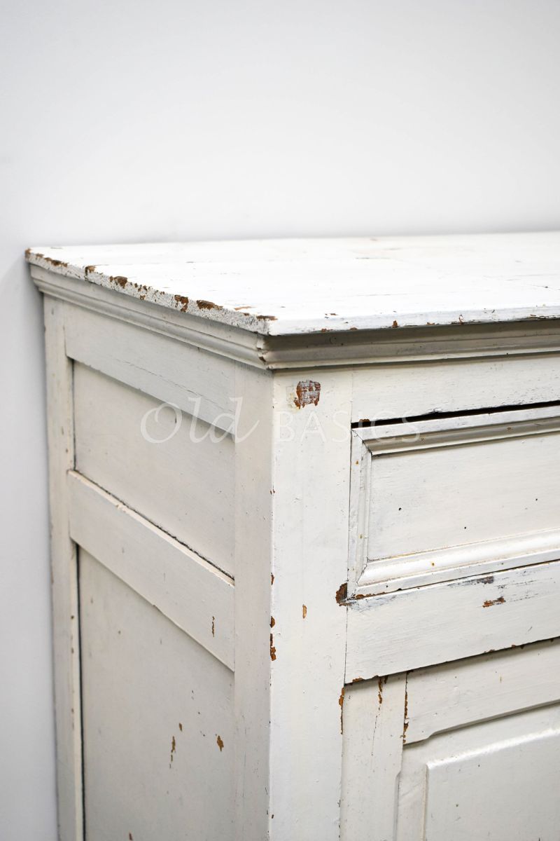 Detail van Opbergkast, wit, materiaal hout