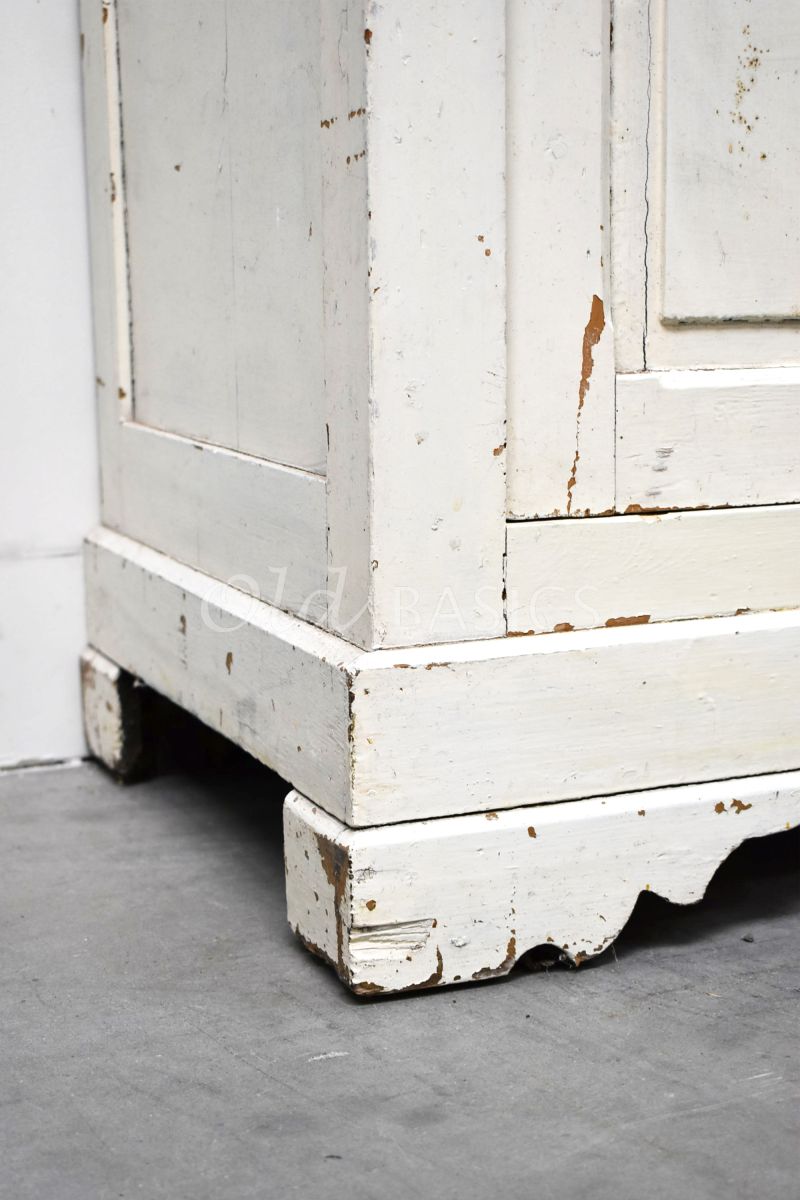 Detail van Opbergkast, wit, materiaal hout