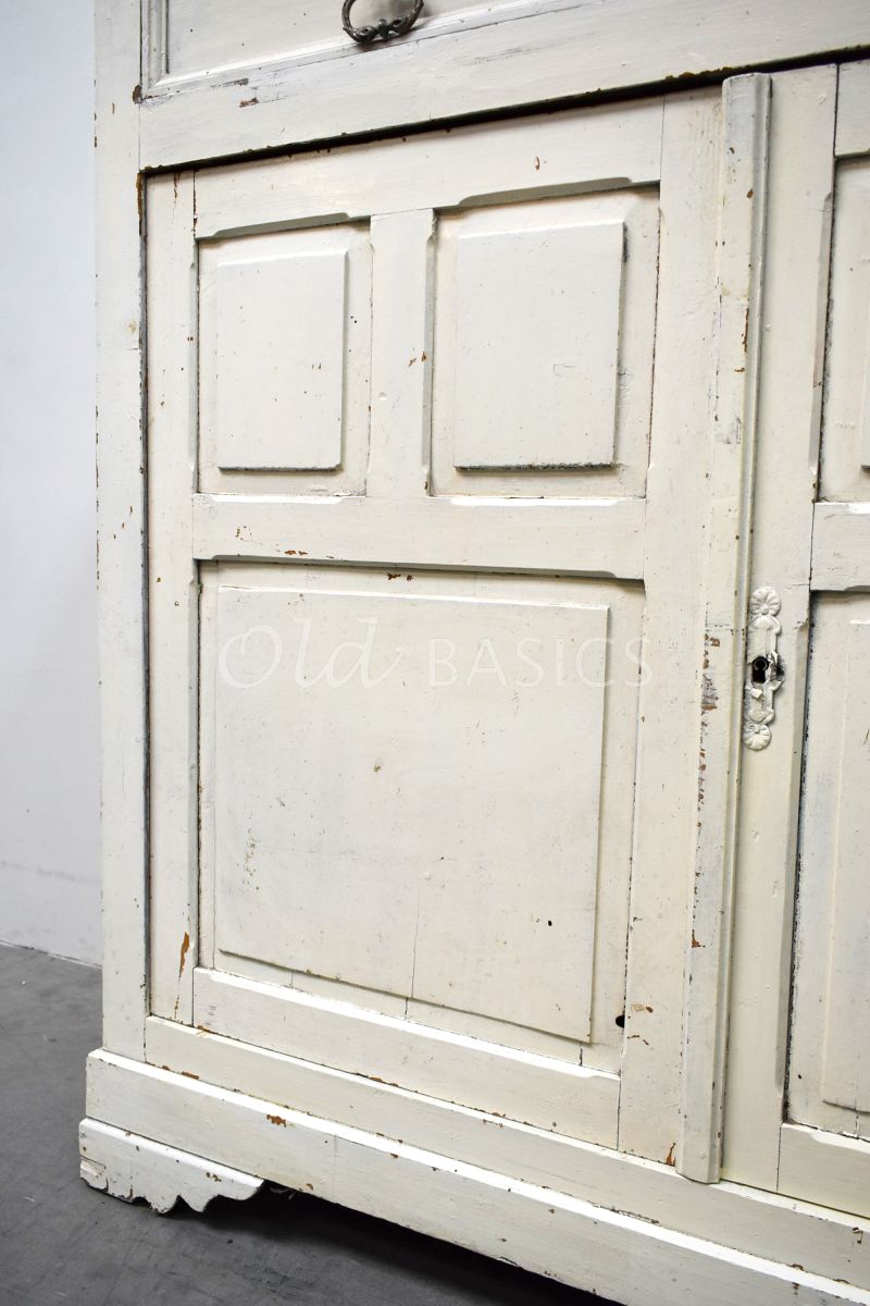 Detail van Opbergkast, wit, materiaal hout