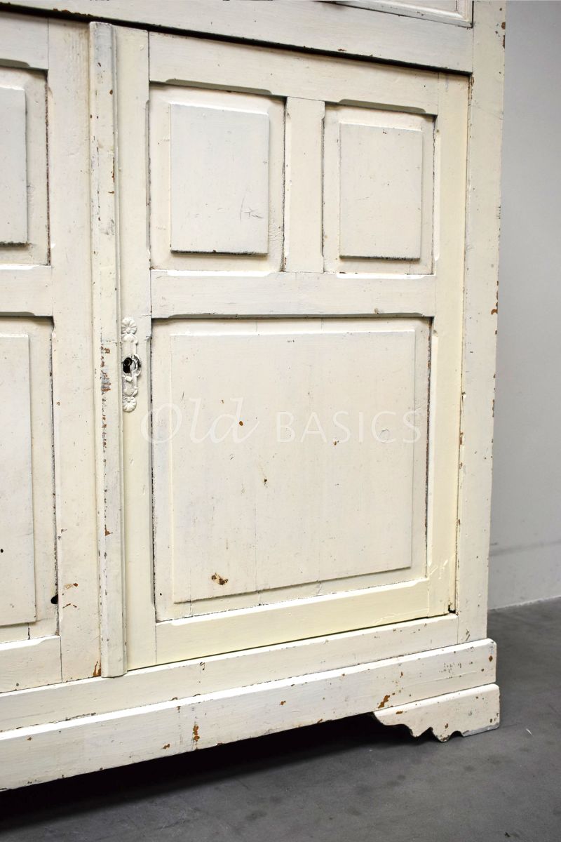 Detail van Opbergkast, wit, materiaal hout
