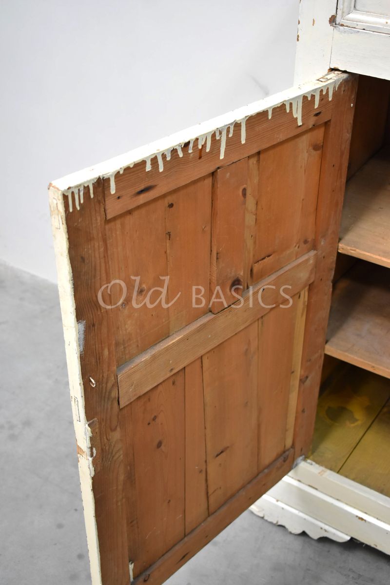 Detail van Opbergkast, wit, materiaal hout