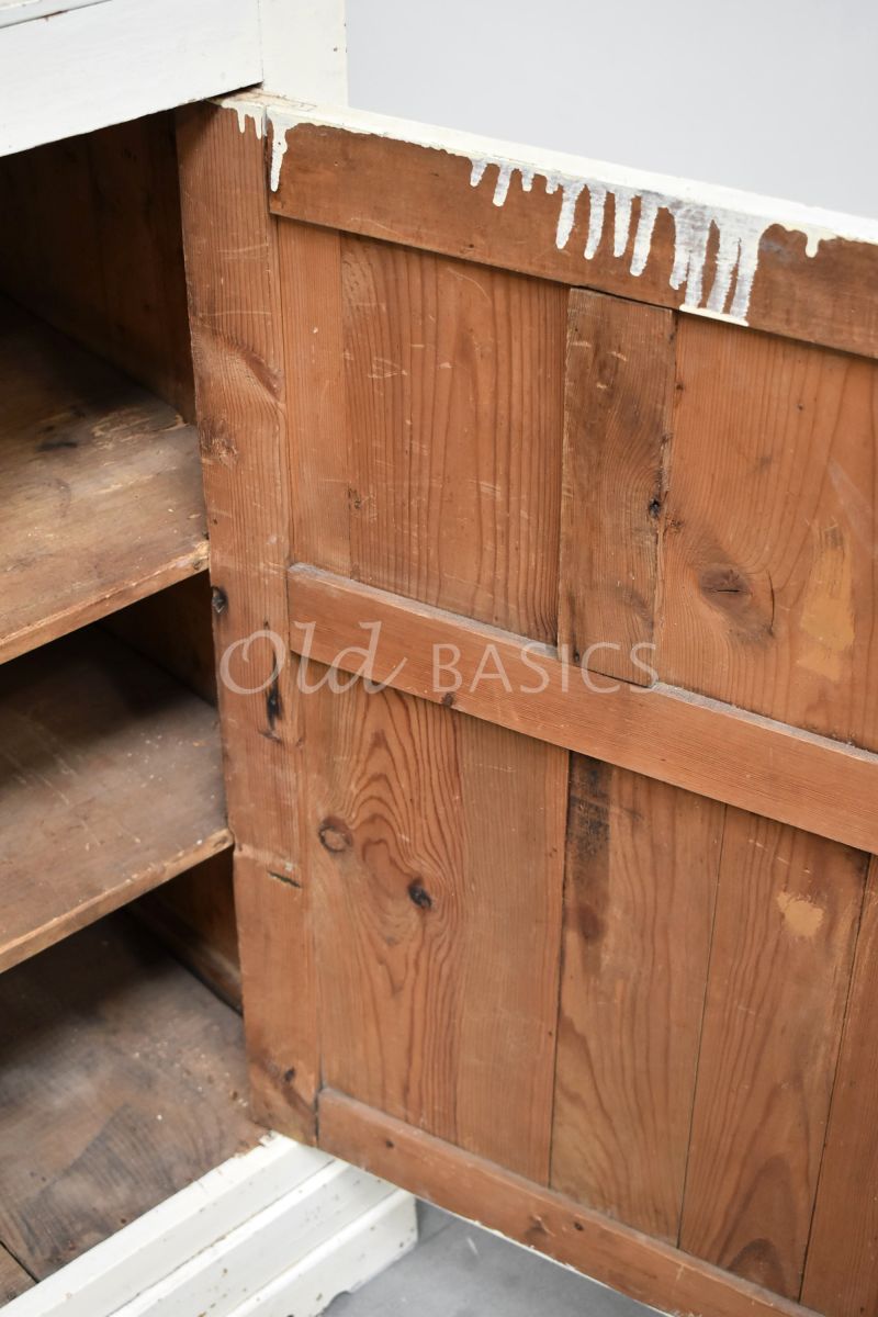 Detail van Opbergkast, wit, materiaal hout