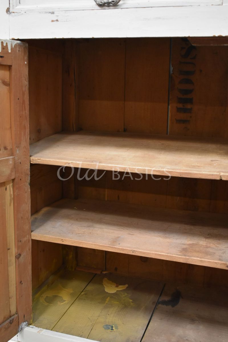 Detail van Opbergkast, wit, materiaal hout
