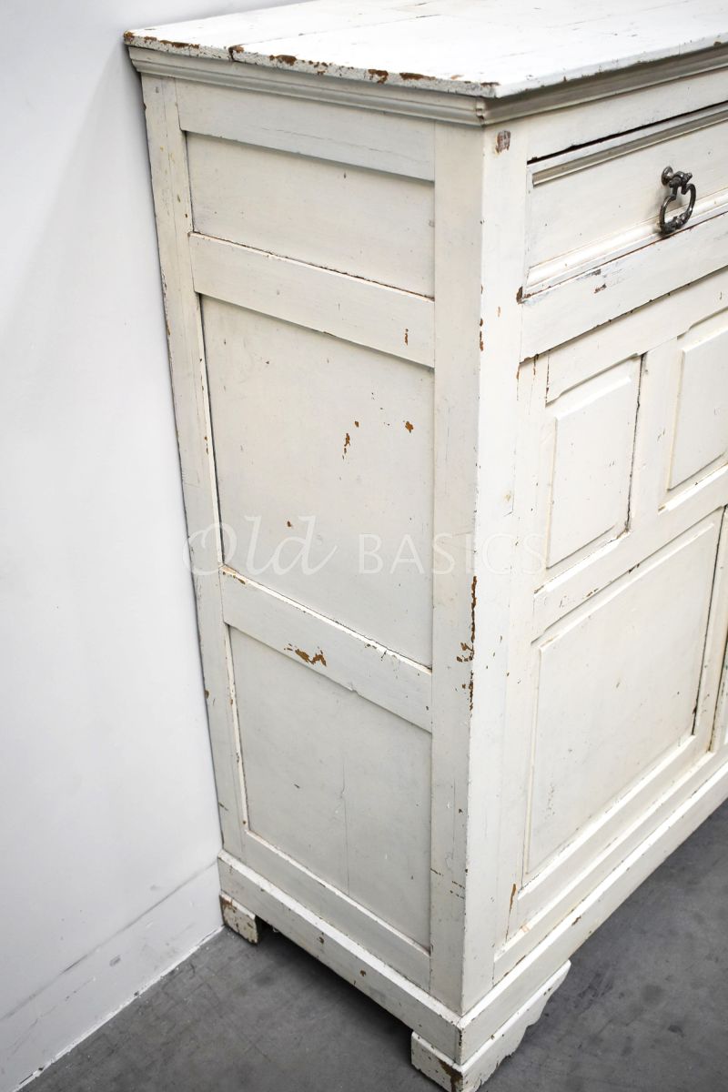 Detail van Opbergkast, wit, materiaal hout