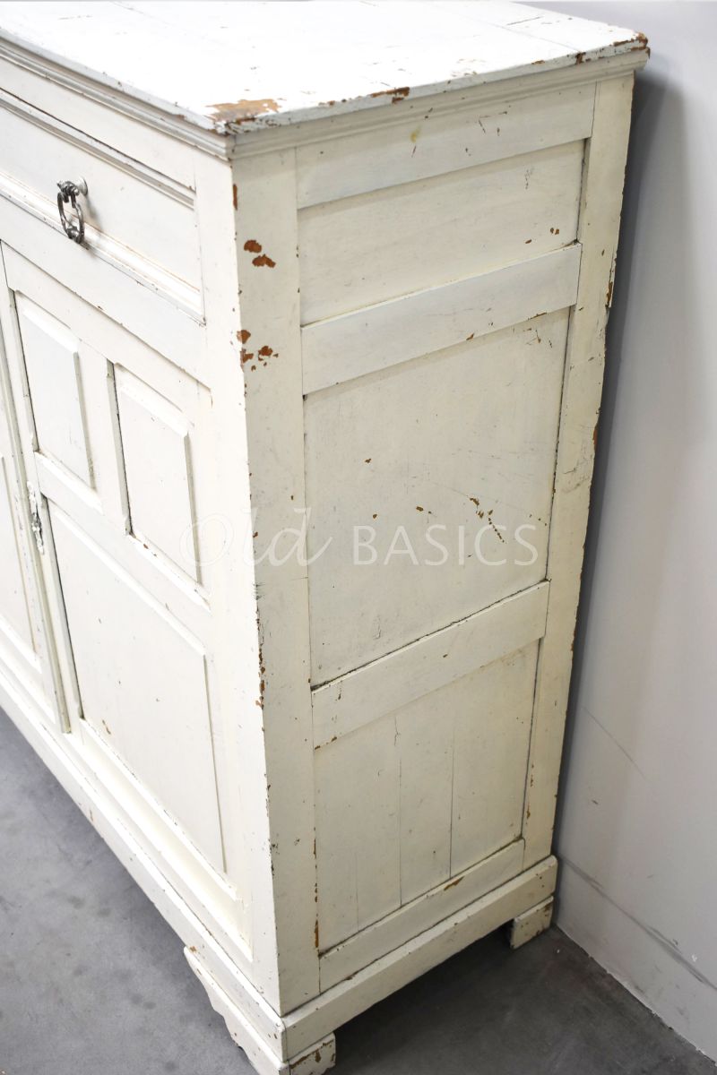 Detail van Opbergkast, wit, materiaal hout